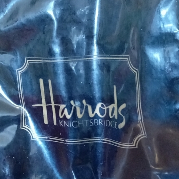 Vintage 90s British Harrod's‎ Knightsbridge Super Logo Shopping Tote Bag Women's - Picture 3 of 7